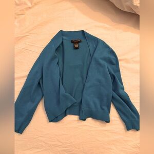 Blue cropped cardigan